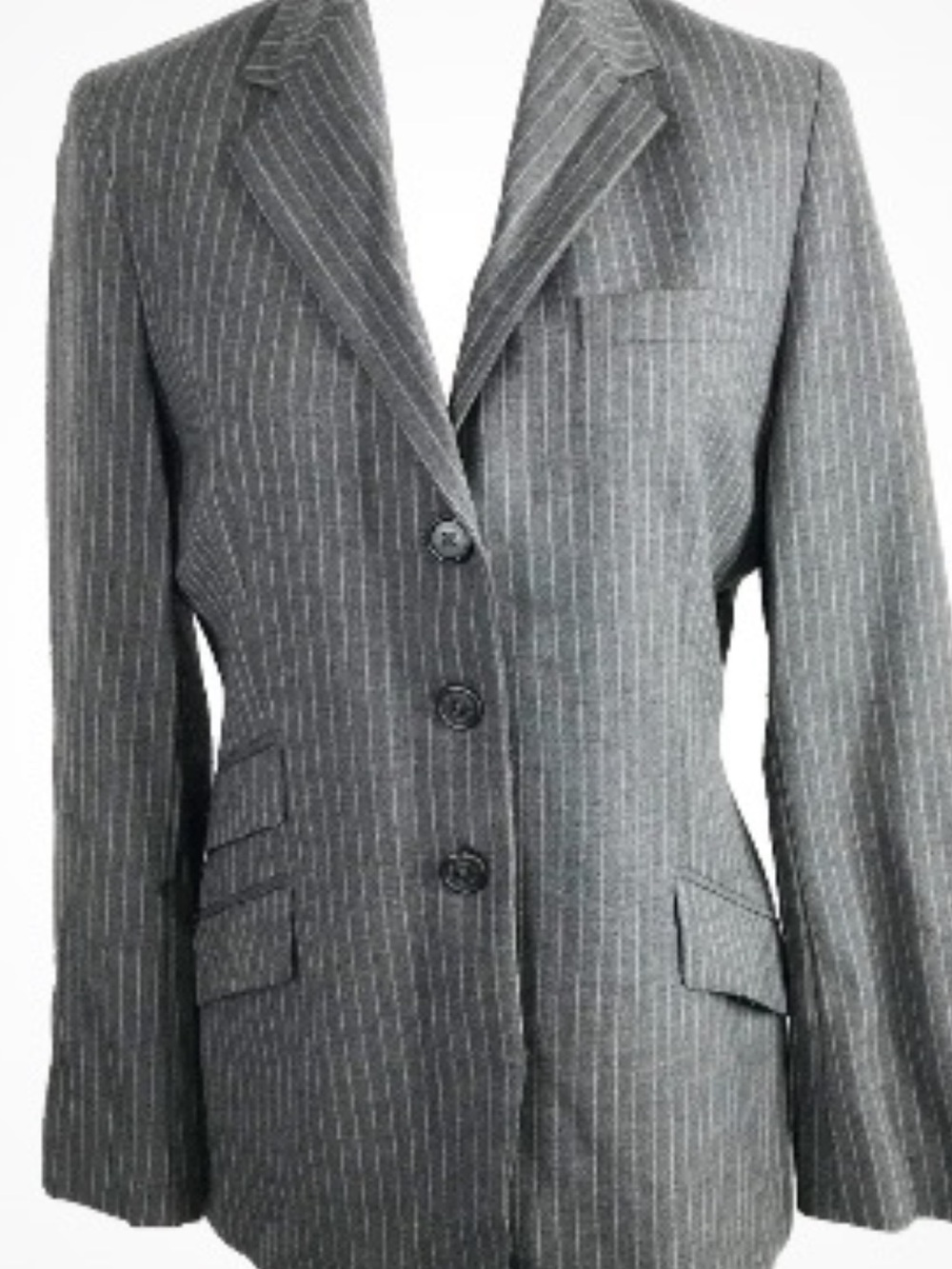 Ralph Lauren Gray Pinstripe Tailored Blazer